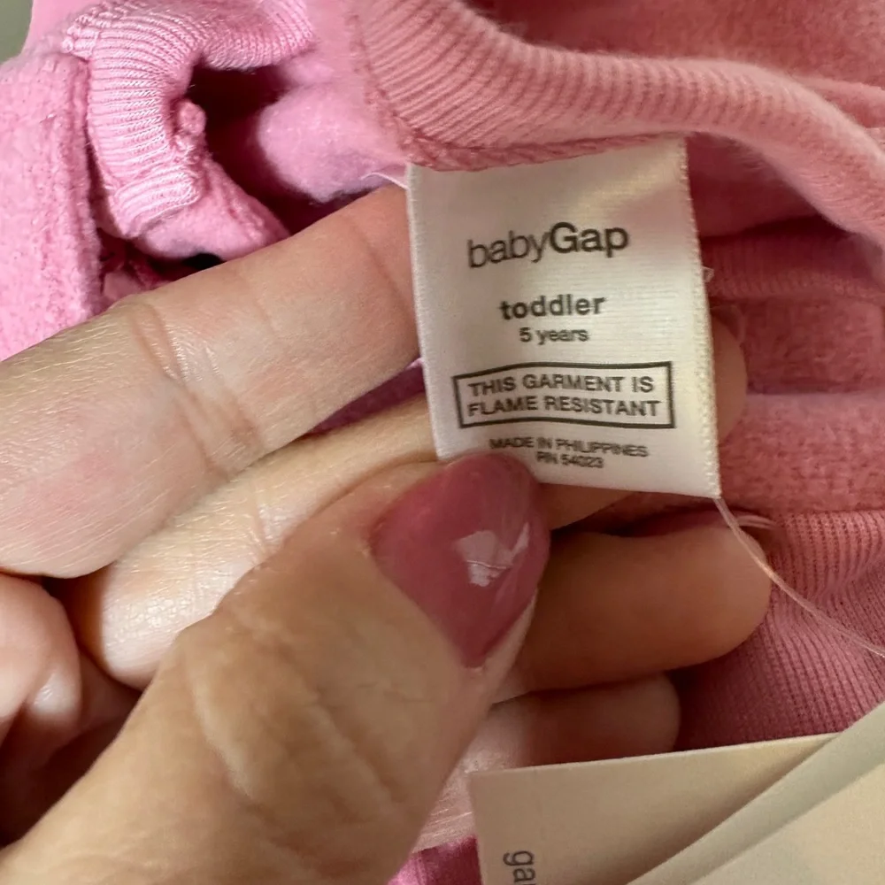 NWT 5 Baby Gap Kids pink fleece footed‎ pajamas